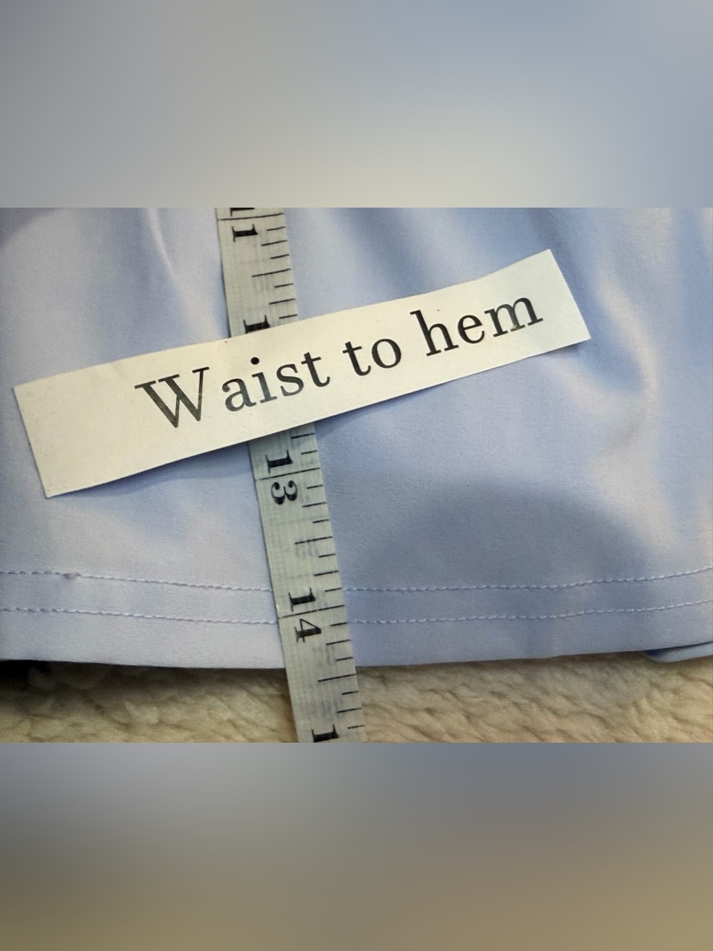 NWT SIZE XL Women’s light blue Pleated Skater Skirt with Wide Waistband - Picture 12 of 13
